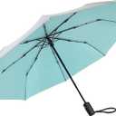G4Free UPF 50+ UV Protection Travel Umbrella 42/46 Inch Windproof Silver Coating Sun Blocking Umbrella