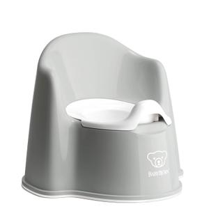 BabyBjrn Potty Chair, Gray/White Potty Training Toilet, Easy-to-Clean, Removable Inner Potty, Non-Slip, 1 Count