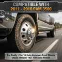 4Pcs Wheel Center Hub Caps Compatible with Dodge Ram 3500 2011-2018 Dually DRW Wheels Hubcap 68081010AA Front & Rear Full Set 1-Ton Truck Chrome