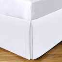Spacemaker Extra-Long 21" Drop Length Bed Skirt, King, White