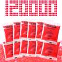 TANSAR Gel Ball Blaster Ammo Splat Gel Gun Refill(7-8 mm,12 Packs,10,000 Pieces Per Pack), 7.5mm Gels Splatter Bullets, for Ages 14+, Red