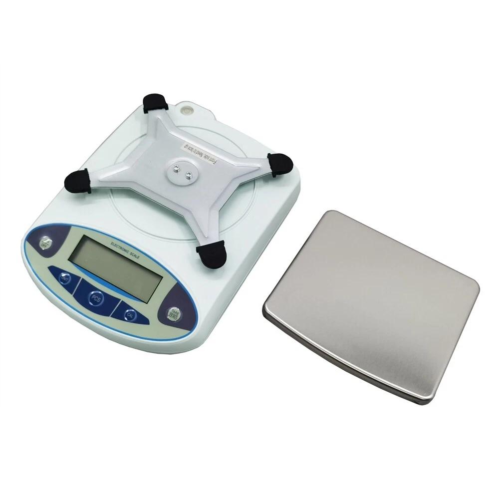 Electronic Balance 5000g/0.01g Balance W/ Square Plate Count Weighing Scale 110v