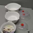 Microwave Ramen Bowl, Microwavable Bowls With Lids, Microwave Steamer with Handls, Bpa Free, Dishwasher Safe, Microwave Cookware for Kitchenware and College Dorms（3pcs）