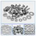 1110PCS Nuts and Bolts Assortment Kit, Stainless Steel Hardware Assortment Kit with Assorted Screws, Nuts, Bolts and Washers#4-40#6-32#8-32#10-24