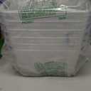 6-Pack Clear Storage Box 7 Quart, Plastic Storage Latch Bins with Handle 6.5 Liter