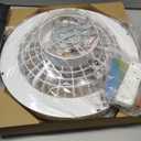 ANGELHALO 18" Smart Ceiling Fan with Light, RGBWW Flush Mount Fandelier with Remote/App Control, Music Sync, Quiet 6-Speed Motor, Low Profile for Bedroom/Kids Room/Home Offices/Small Living Spaces (RGBCW-1500lm)