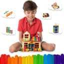 WISYOK 1000 Pcs Colored Popsicle Sticks for Crafts, 4.5 Inch Colored Wooden Craft Sticks, Ice Cream Sticks, Rainbow Popsicle Sticks, Great for DIY Craft Creative Designs and Children Education