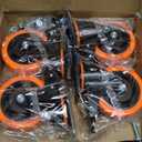 4 Inch Caster Wheels, Casters Set of 4, Heavy Duty Casters with Brake 2200 Lbs, Locking Industrial Swivel Top Plate Casters Wheels for Furniture and Workbench Cart(Two Hardware Kits Include)