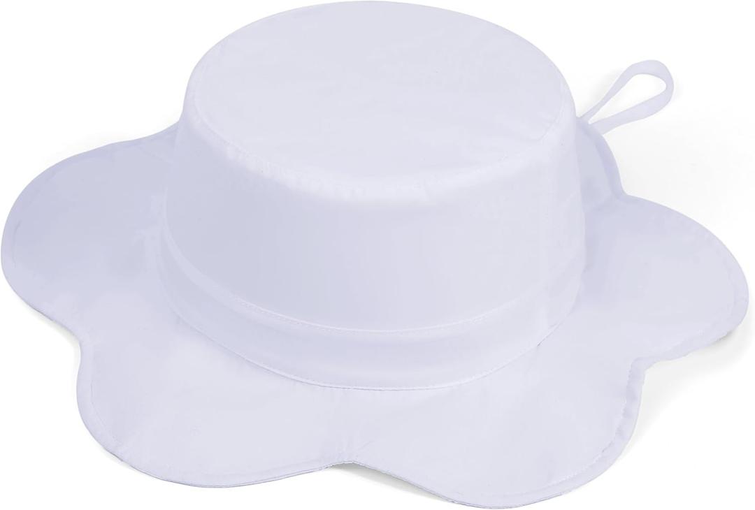 Baby Girl Sun Hat Infant Summer Beach Hats with UPF 50+ Toddler with Wide Brim Strap Outdoor Bucket Hat (Purple)