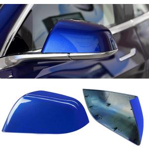 Jaronx Compatible with Tesla Model 3 Side Mirror Cover Replacement 2017 2018 2019 2020 2021 2022 2023 2024 2025, Driver Side Rear View Door Mirror Cover Caps for Model 3 Accessories(Blue)