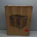 Dog Crate Furniture with Mat Small Plastic Dog Kennel Indoor for Puppy Cage End Side Table, 22.4"L x 17.1"W x 17.7"H