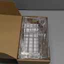 Cisily Sponge Holder for Kitchen Sink, Sink Caddy Organizer with High Brush Holder, Kitchen Countertop Organizers and Storage Essentials, Rustproof 304 Stainless Steel (Silver With Towel Rack, 9.25)