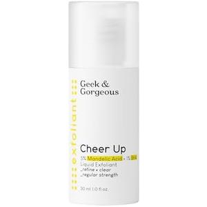 Geek & Gorgeous – Cheer Up – Exfoliating Liquid with Mandelic Acid (AHA) & Salicylic Acid (BHA) – Helps Refine Pores, Balance Oil & Improve Skin Texture – For Oily & Combination Skin – 1 oz