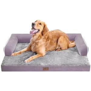 Orthopedic Large Dog Bed Washable, Orthopedic Dogs Bed with Removable Bolsters, Washable Dog Beds Cover for Extra Large Dogs, Waterproof Pet Beds and Non-Slip Bottom 21×28