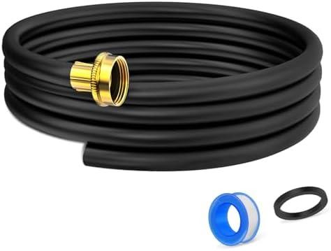 12FT Dehumidifier Drain Hose with 3/4 Inch FHT Connector, Featuring Rust-Resistant Brass Fittings for Leak-Proof Connection, Perfectly Compatible with Most Dehumidifier Brands