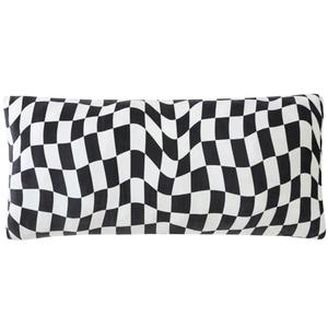 Urban Lifestyle Black and White Checkered Body Pillow,20”x48” Long Plush Cushion for Bed, Couch, or Dorm,Soft Decorative Pillow for Teens and Kids