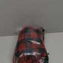 KYEESE Dog Christmas Sweater Dress with Bowtie Checkered, Turtleneck Dog Sweater for Small Dogs Girl with Leash Hole, Holiday Warm Pet Sweaters Dress, Medium, Red Plaid)