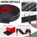 118 Inch x 1.57 in Peel and Stick Wall Molding Trim Black Chair Rail Panel Flexible Self Adhesive 3D Crown Moulding Trim for DIY Home Wall Decor Mirror Protection Door Cabinet Frame (Stylish)