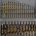 ROGAPER 30 PCS Titanium Impact Drill Bit Set, Hex Shank Drill Bit Set for Wood, Steel, Metal, and Plastic with Quick Change Design, HSS Titanium Twist Drill Bit with Storage Case, 5/64" to 1/2