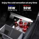 18L Refrigerator for Tesla Cybertruck 20232025, Floor Centre Console Fridge Freezer with Rapid Cooling (21F68F), Plug-and-Play 110V Car Cooler for Camping, Road Trips & Daily Use