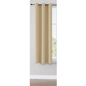 ChrisDowa Blackout Curtains for Bedroom -  Grommet Thermal Insulated Room Darkening Curtains for Living Room (Biscotti Beige, 1 Panel)