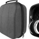 Geekria Shield Case for Large-Sized Over-Ear Headphones, Replacement Hard Shell Travel Carrying Bag with Cable Storage, Compatible with HiFiMAN HE 6se, HE 1000 Headsets (Dark Grey)