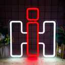 International Harvester Neon Signs for Wall Decor Dimmable IH Tractor Vehicle Neon Light Farm Repair Shop Basement Signs USB Powered for Farm Bedroom Man Cave Bar Birthday Gifts