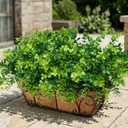Artificial Faux Outdoor Plants for Spring Summer Decoration, 12 Bundles Fake Plastic Eucalyptus UV Resistant Look Real Fake Plants for Planter Outside Front Door Porch Patio Balcony Garden Indoor Yard