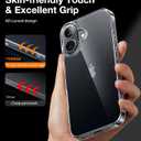 TORRAS Crystal Clear for iPhone 16 Case, [Anti-Yellowing][Military-Grade Protection], Slim Transparent Anti-Scratch Back, Soft Bumper, Non-Slip Protective Phone Cover, Clear 6.1"