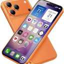 Dummy Fake Phone Model, Looks Like The Real Phone Dummy Compatible with Phone 17 Pro, Prank Stuff Decoy Pear Non-Working Toy Phone 17 Pro for Kids Pink Orange (Rainbow Front)