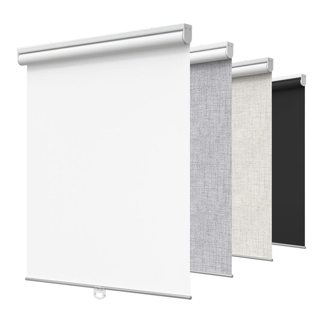 GENIMO Cordless Blackout Roller Shades, 29" W X 72" H, White