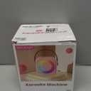 Mini Karaoke Machine, Portable Bluetooth Karaoke Speaker with 2 Wireless Microphones and Party Lights for Kids and Adults, Birthday Gifts for Girls Boys Family Home Party (Black 2 Mics)