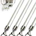 36 inch (Pack of 4) Steel Cap Round Base Acrylic Curtain Pull Wand - Clear Curtain Wand - Invisible Drapery Wand - Drapery Pull Rod (36 Inch)