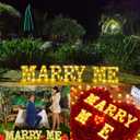 JUICYRAUL 7 LED Marquee Marry Me Lights - Light Up Letters for Romantic Proposal, Wedding & Engagement Signs