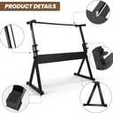 Adjustable Z-Style Piano Keyboard Stand for 54-88 Key Digital Pianos - Heavy-Duty Support with Height Markings, Tool-Free Assembly & Non-Slip Stability, Professional Piano Stand for Stage & Home Studio with More Comfortable Legroom