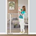 Fairy Baby 40.5" Tall Baby Gate for Stairs 29.5"-40.5" Wide Dog Gate Indoor, White