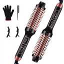 Upgraded Infrared Bounce Brush, Heated Thermal Round Brush with 5 Heat Settings & LED Display, 1.5 Inch lonic for Hair Straightener & Curling Wand, Dual Voltage, Blowout Look, Gifts for Women