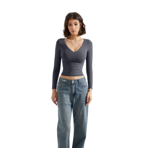 SUUKSESS 
Buttery Soft V Neck Shirt - Long Sleeve
 XS