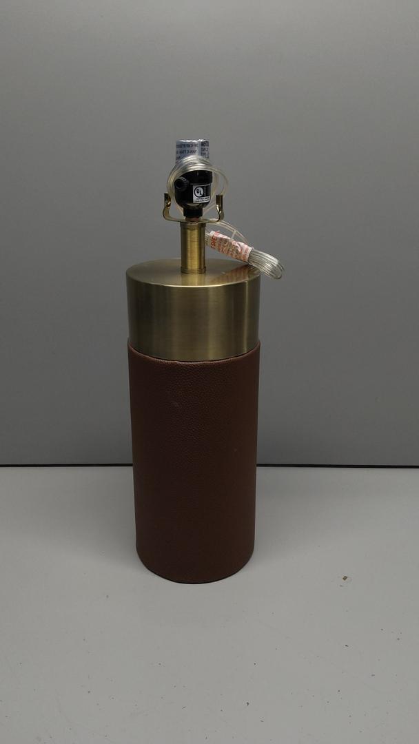 Brown PU Leather Table Lamp for Living Room