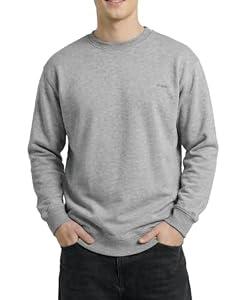 Zylioo Men Tall Sweatshirt Crewneck Pullover Long Fit Soft Casual Sweatshirt Top for Tall Men Daily Wear, Xtall L