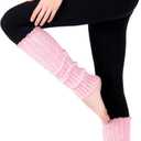 Xthrotsenk Leg Warmers Light Pink Legwarmers Ballet Ribbed Knit Leg Warmers for Dance, Sports, Yoga, Women, Gifts
