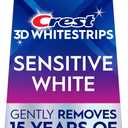 Crest 3D Whitestrips Sensitive White Teeth Whitening Kit, 18 Treatments, Each with 1 Upper/1Lower, 36 Strips Crest 3DWhite Teeth Whitening Strips