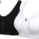 YEYELE Medium Support and Removable Pad Tank Top Racerback Post Surgery Sports Bras for Women Size L