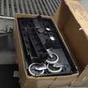 MaxWorks Heavy Duty 2‑Shelf Service Cart 500 lb Capacity Polypropylene Utility Cart with 5" Non‑Marring Casters Deep Trays and Built‑In Tool Storage for Garage Warehouse Workshop (80855)