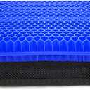 Gel Seat Cushion, Office Seat Cushion Chair Pads for Office Home Car Wheelchair Long Trips - Extra Thick Gel Cushion for Pressure Sores, Tailbone, Back, Sciatica Pain Relief (Extra Thick, Blue) (16.5 x 14.5 x 2 inch)