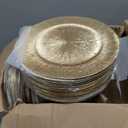 13 Inch Gold Charger Plates, Round Reef Pattern, Plastic, 100 pieces