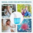 Nasal Irrigation System with 30 Saline Packets, Sinus Rinse Machine, Nose Sinus Cleaner Machine with Water Tank & Waste Collection Tank - Blue