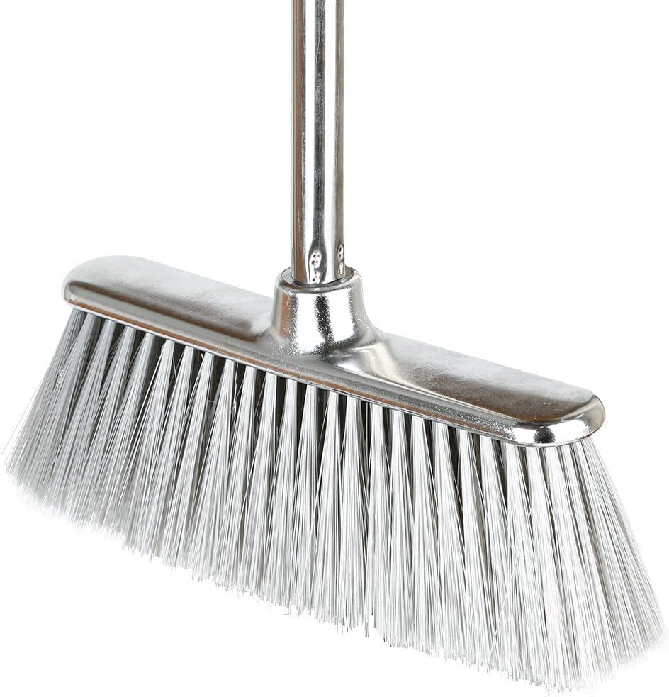 Indoor Soft Bristles Angle Sweeping Broom with Long Handle for Kitchen Hardwood Floor Cleaning (Broom)