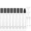 10ml Glass Spray Bottle, Thick Glass Atomizer, Perfume Decanter Kit, Small Travel Perfume Atomizer Bottle Refillable (8PCS, Black)