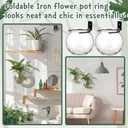 Baderke 6 Sets of Plastic Wall Planters for Indoor Plants Plant Propagation Station Hanging Planter Propagation Vases with Flower Pot Holder Ring for Artificial Wall Plants Indoor Outdoor Decor